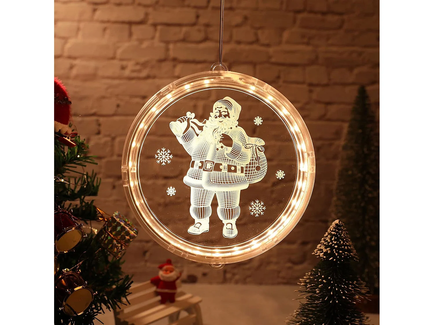 DÉCORATION DE NOËL PÈRE NOËL LED CD003  GREY