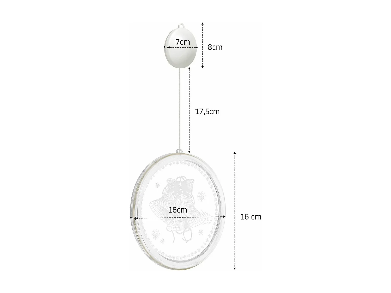 DÉCORATION DE NOËL PÈRE NOËL LED CD003  GREY