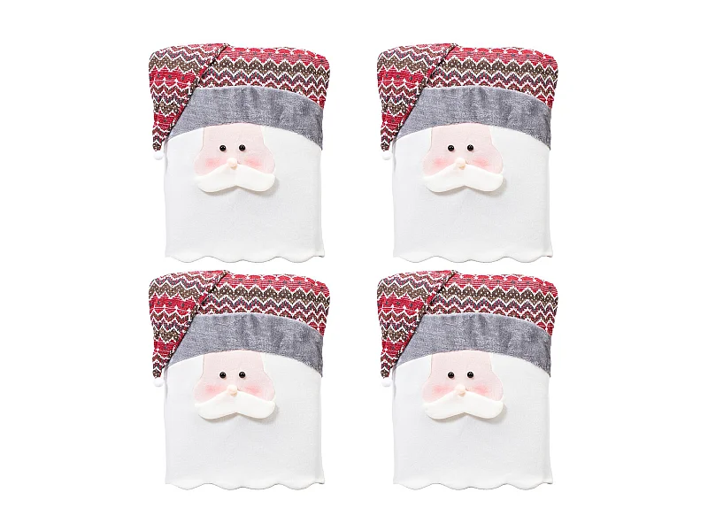 HOUSSE DE CHAISE DE NOËL YX22020 4pcs LIGHT GREY