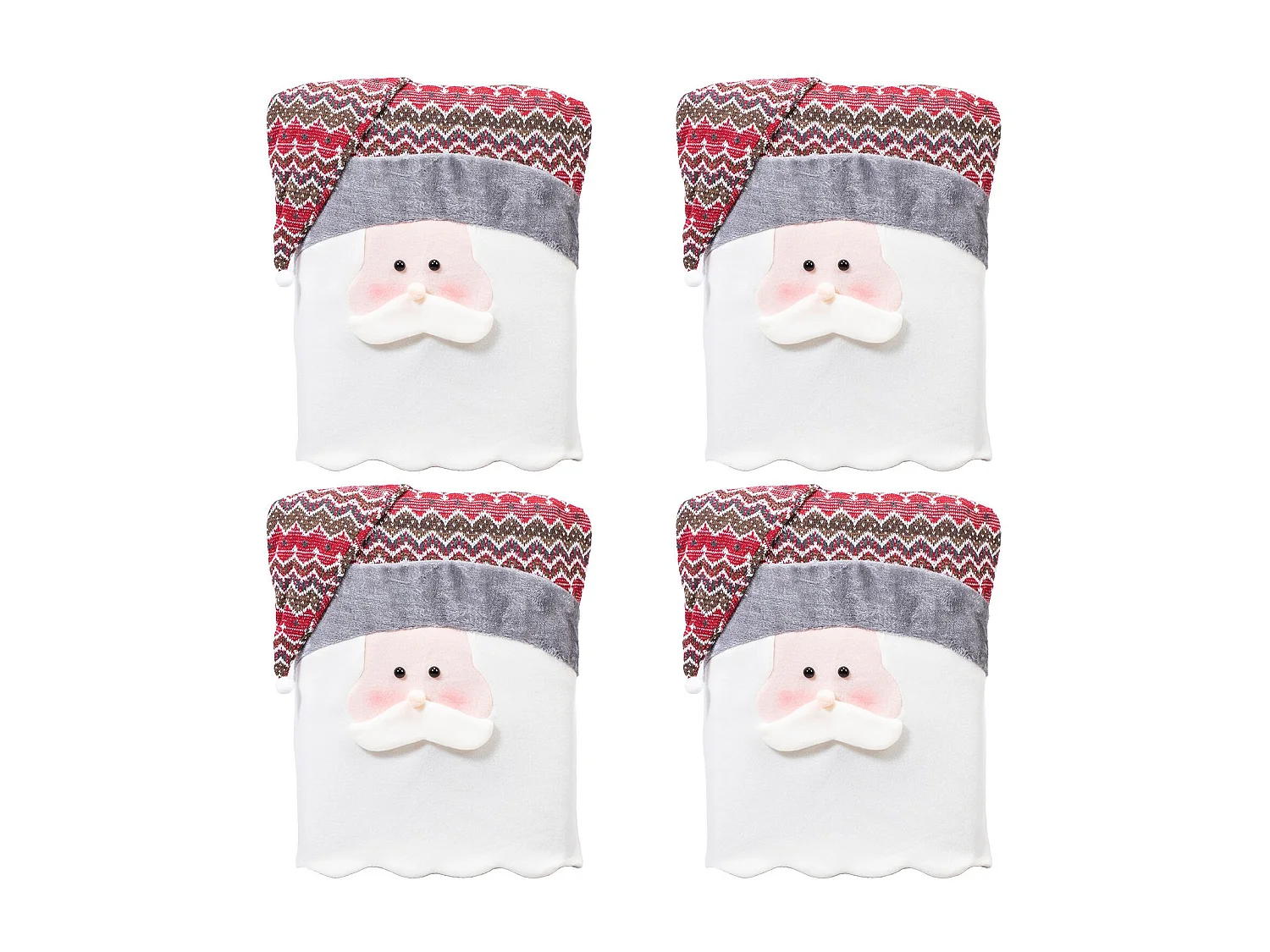 HOUSSE DE CHAISE DE NOËL YX22020 4pcs LIGHT GREY