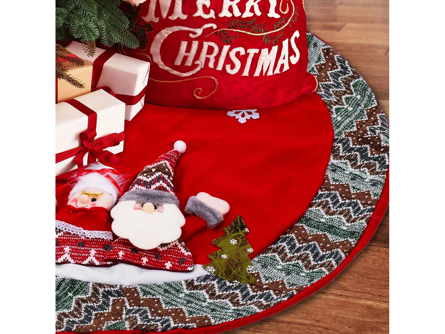 TAPIS DE SAPIN DE NOËL  80CM RED