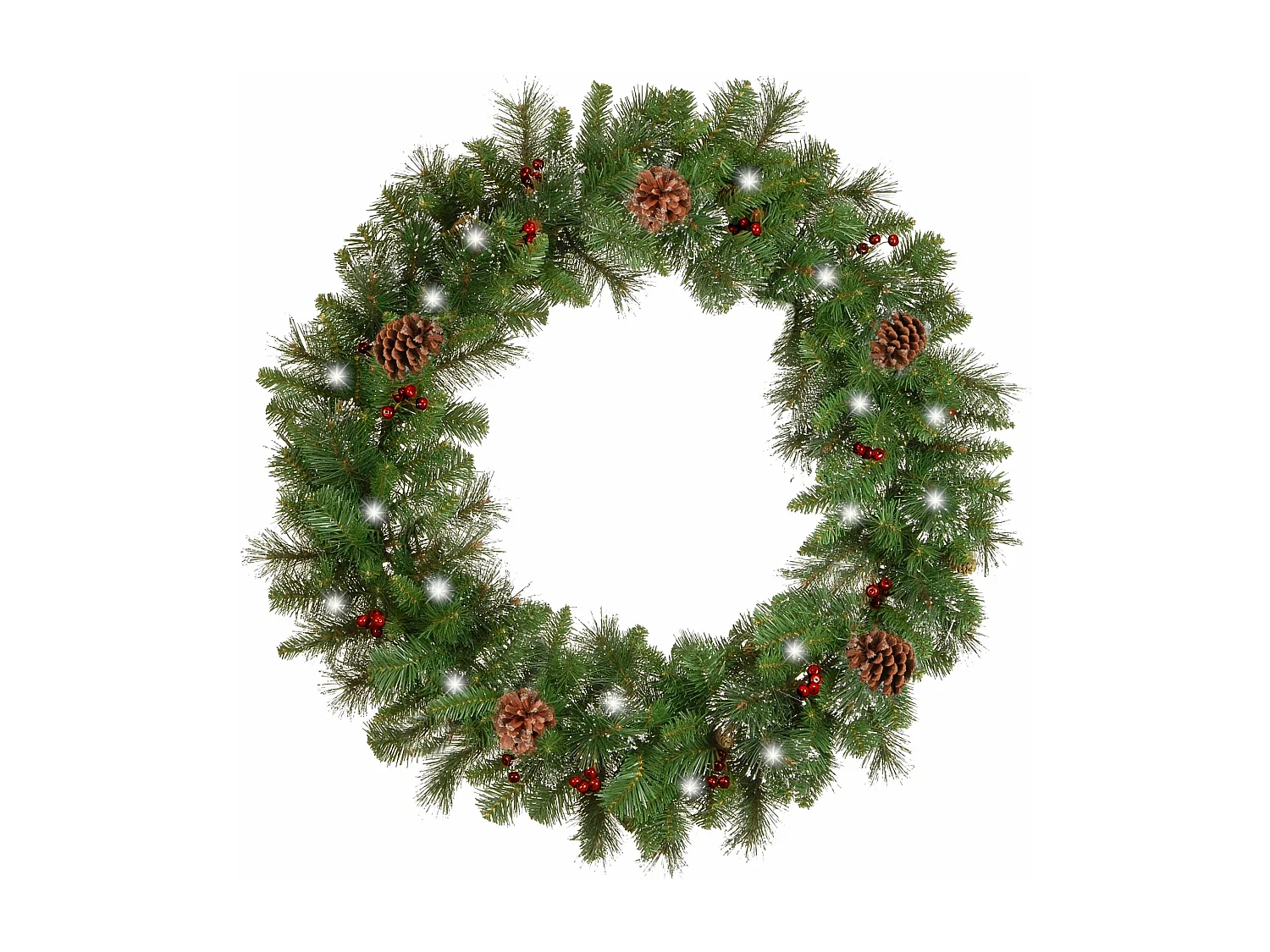 COURONNE DE NOËL LED CHR-06524 60CM DARK GREEN