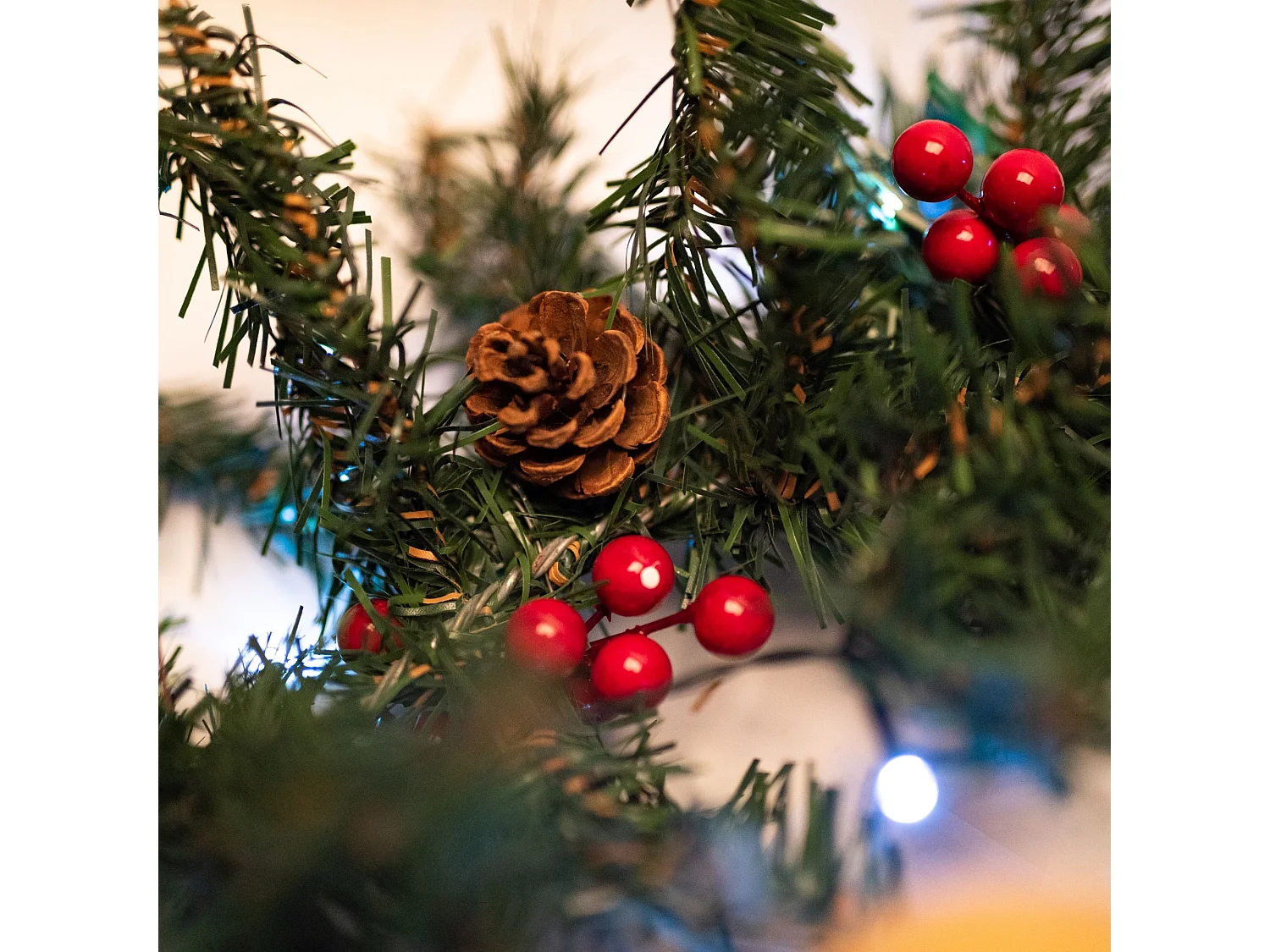 COURONNE DE NOËL LED CHR-06524 60CM DARK GREEN