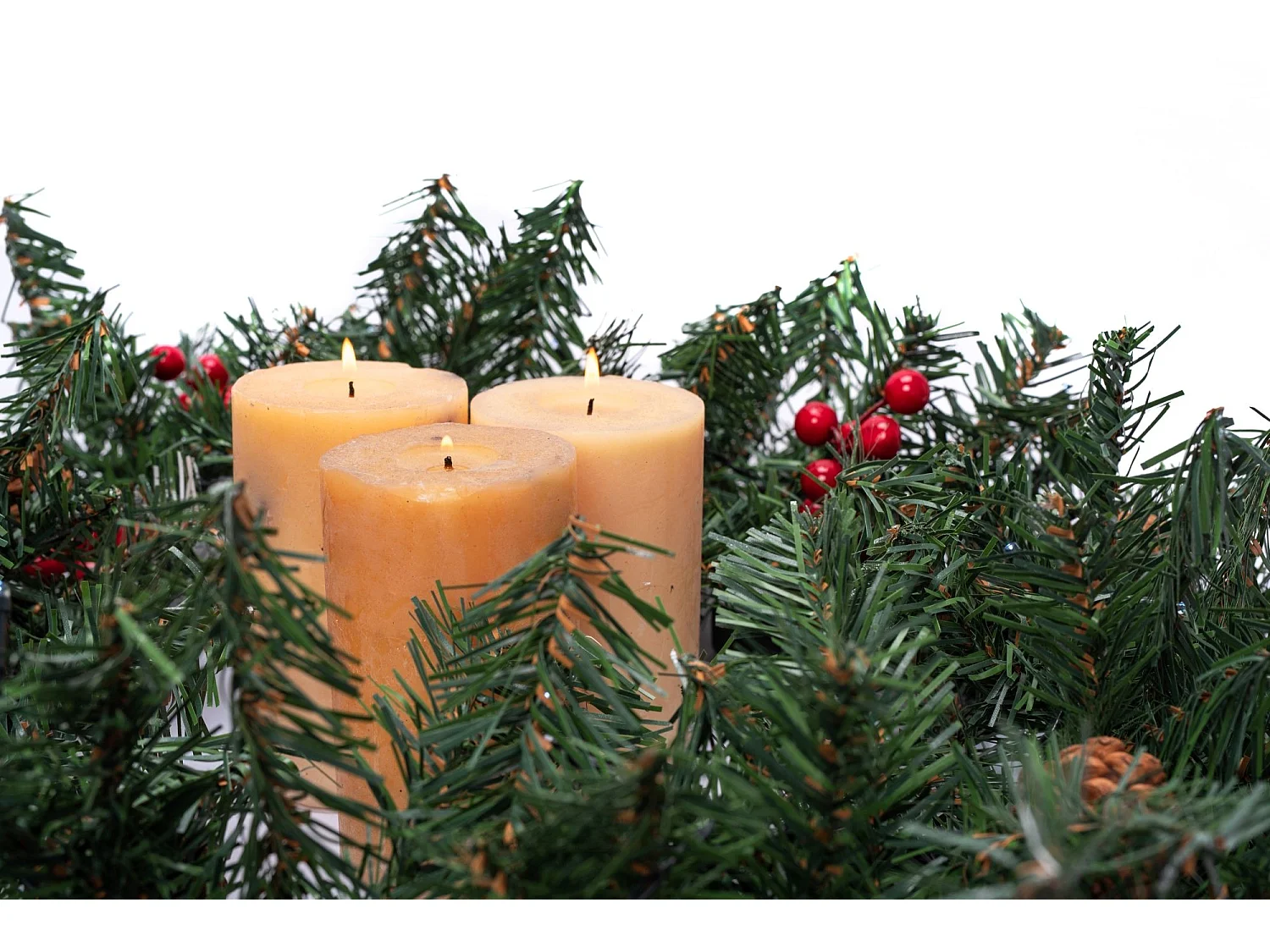 COURONNE DE NOËL LED CHR-06524 60CM DARK GREEN