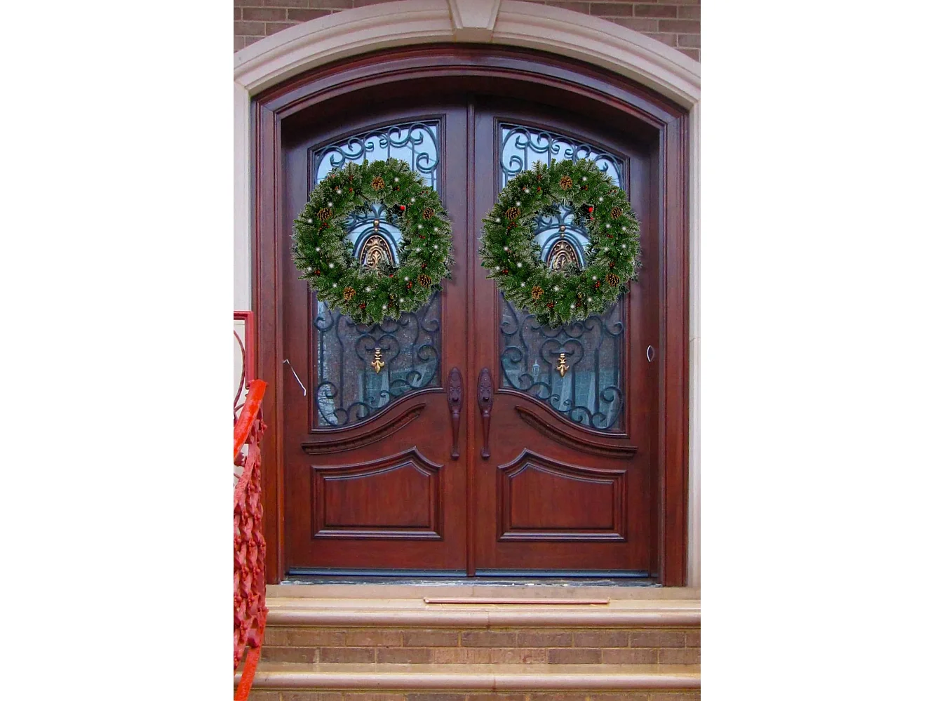 COURONNE DE NOËL LED CHR-06524 60CM DARK GREEN