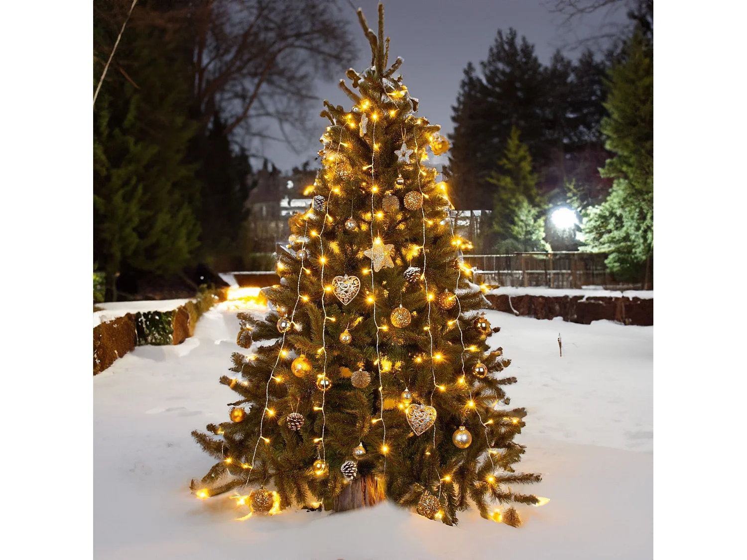 RIDEAU LUMINEUX + TÉLÉCOMMANDE 304 LED GL2007  WHITE