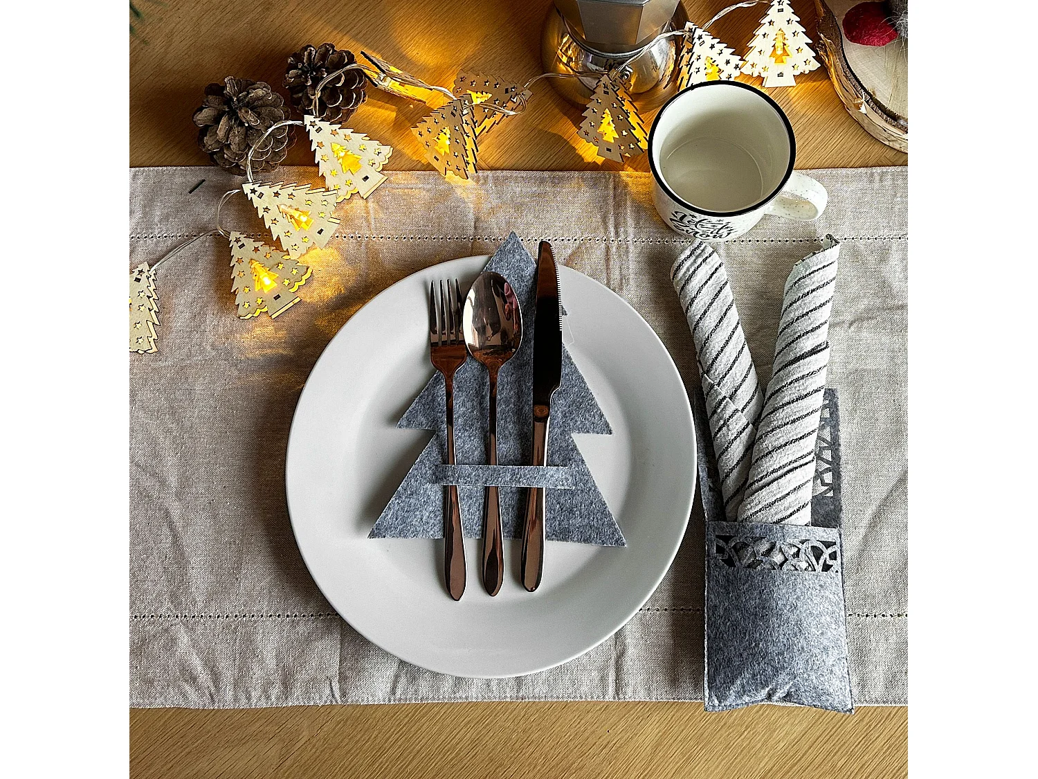 ENSEMBLE DE DÉCORATIONS DE NOËL 42PCS GREY