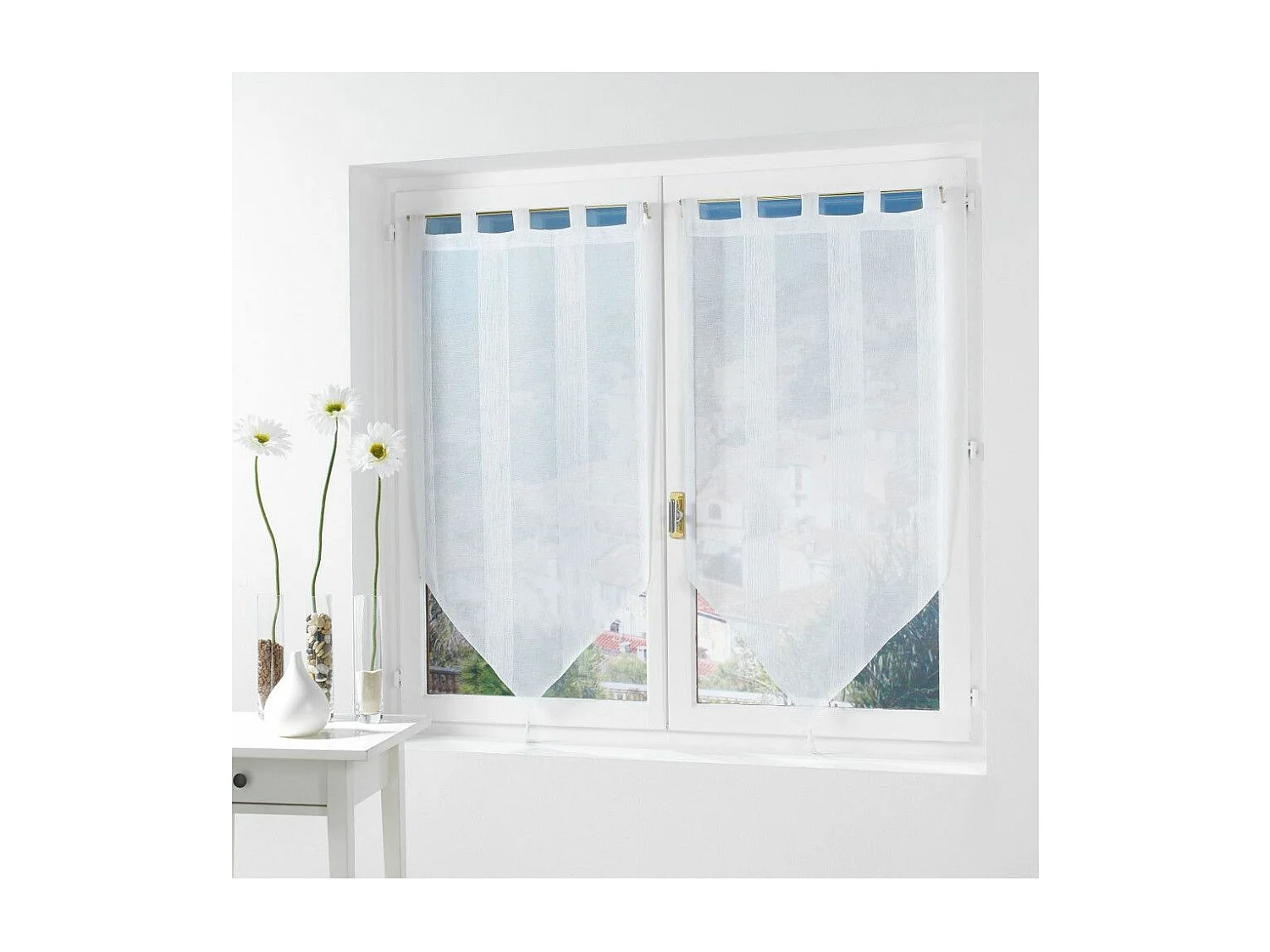 Paire de Voilages "Salina" 60x90cm Blanc