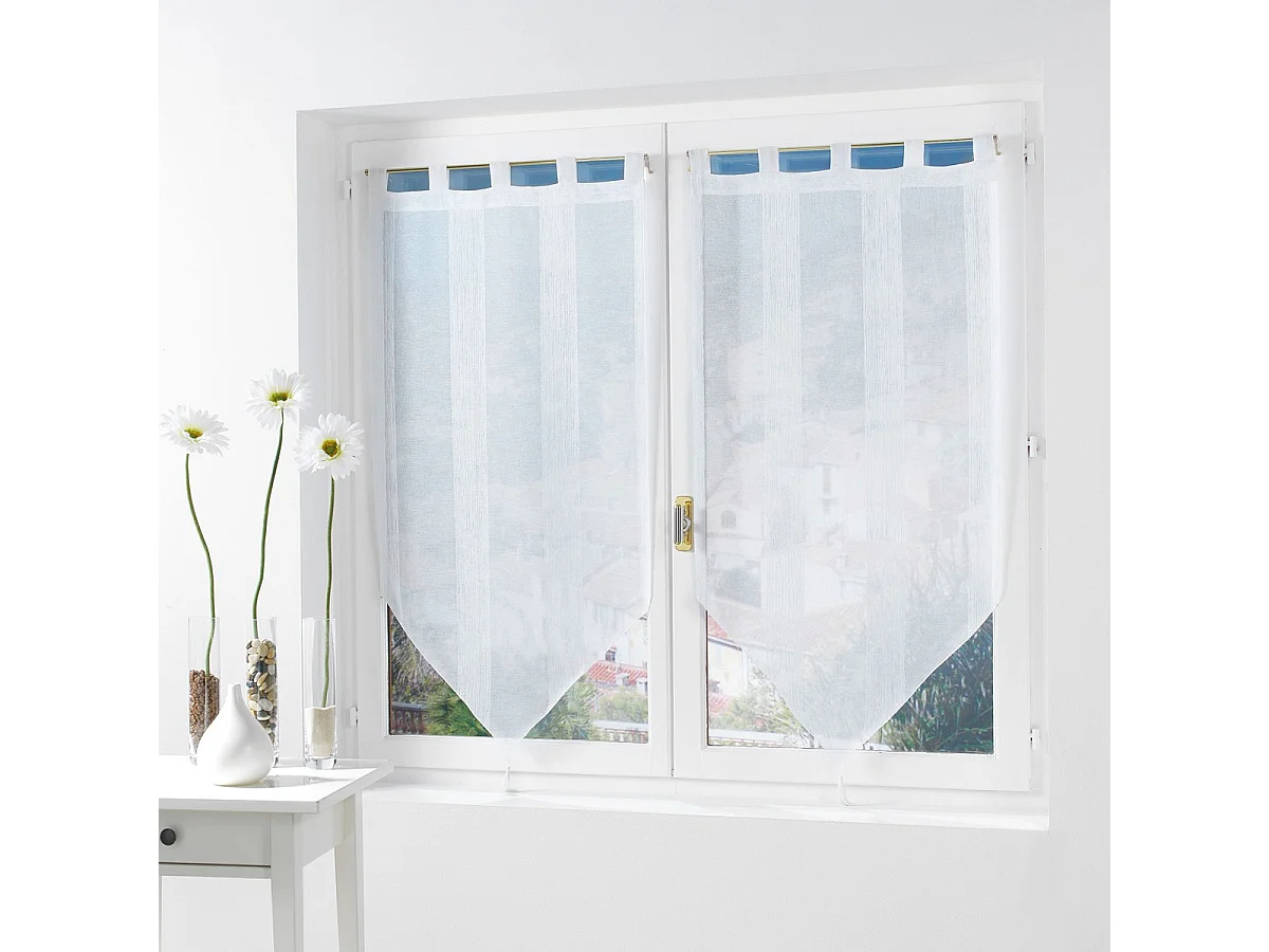 Paire de Voilages "Salina" 60x90cm Blanc