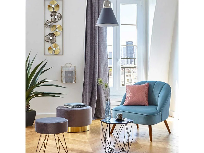 Lampe Suspension en Métal "Arochi" 33cm Noir