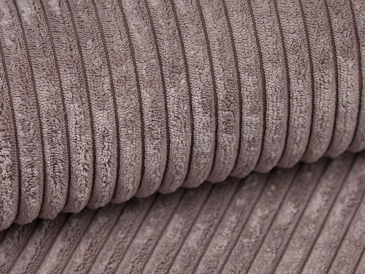 Szezlong prawostronny z różowego sztruksu - PINETA