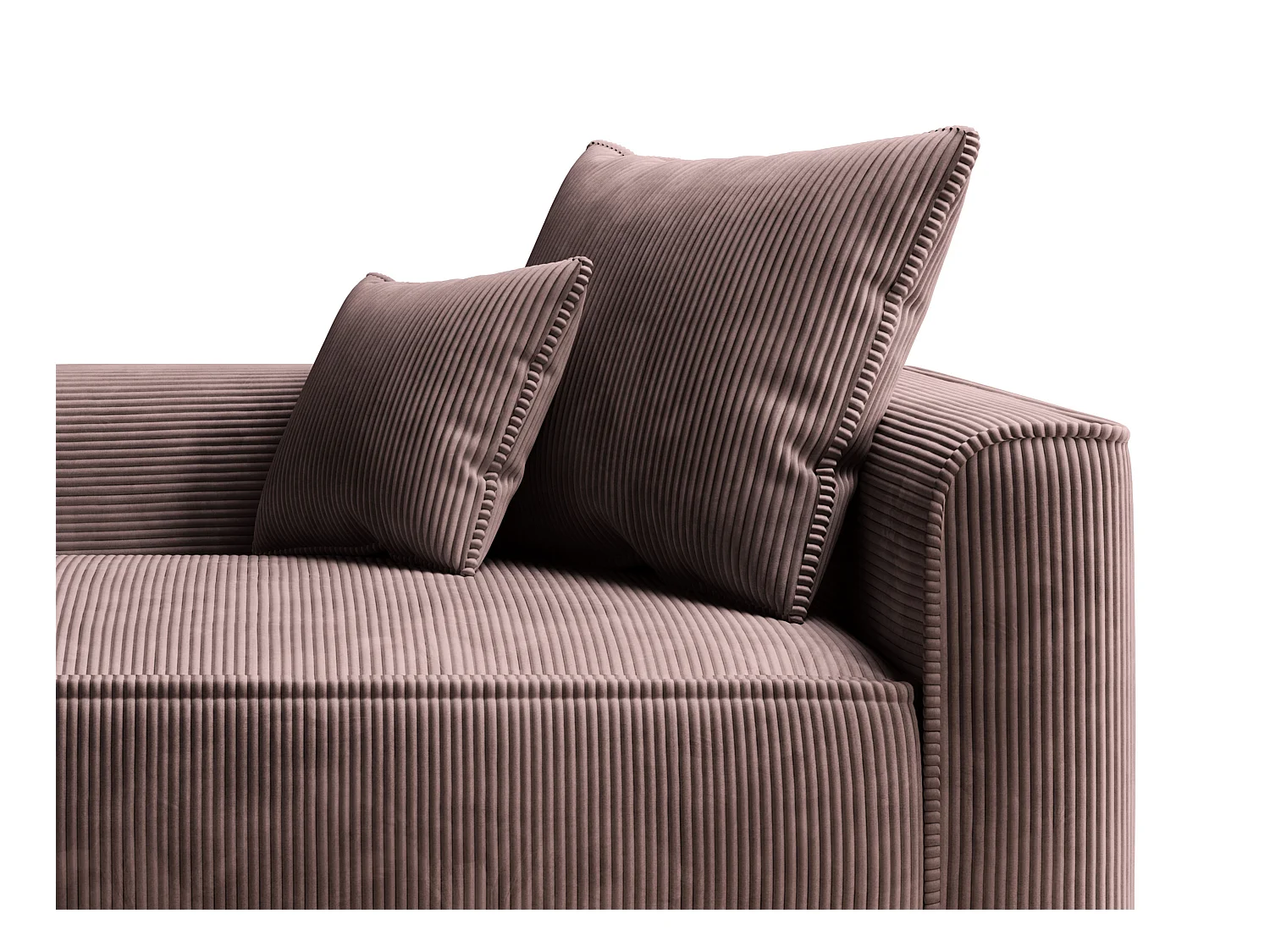 Recamiere - linksseitig - Cord - Rosa - PINETA