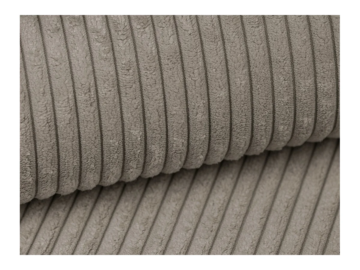 Venstredagtilskuddet sofa i taupe fløjlsmanchester PINETA