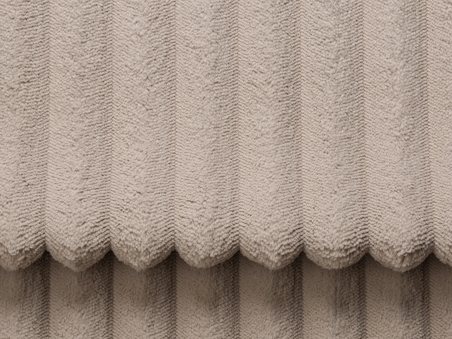 Recamiere - rechtsseitig - grob gerippter Cord - Taupe - PINETA