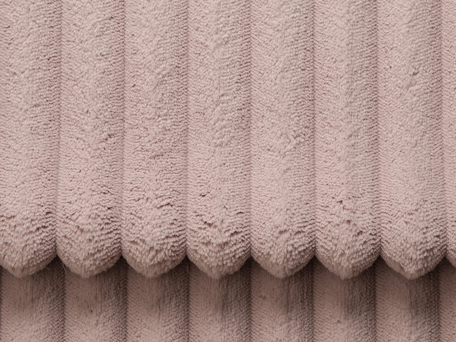 Sofa 3-Sitzer - tiefe Komfortsitzfläche - grob gerippter Cord - Puderrosa - PINETA