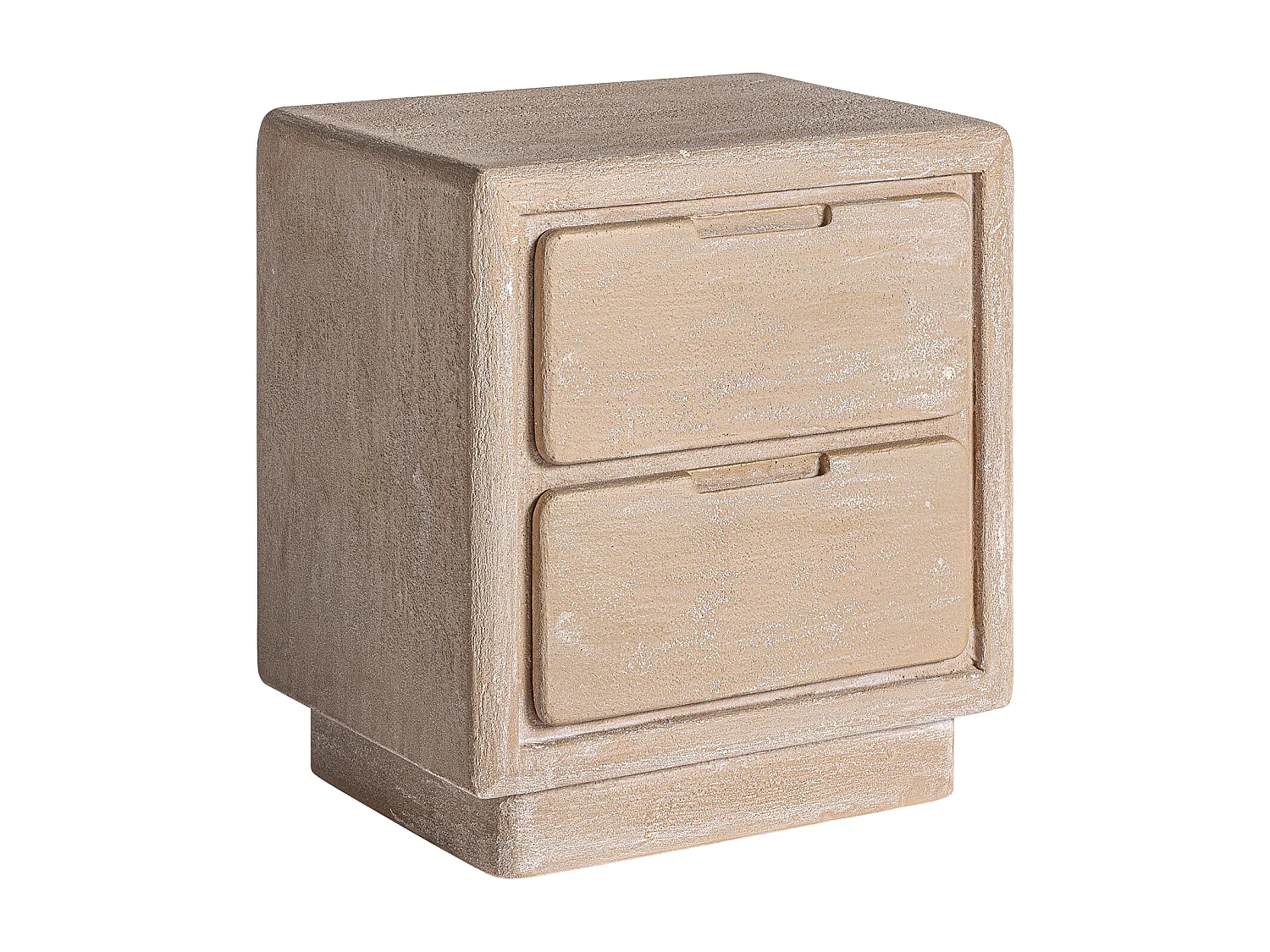 Table de chevet en bois mdf brun clair  en 48x36x53 cm