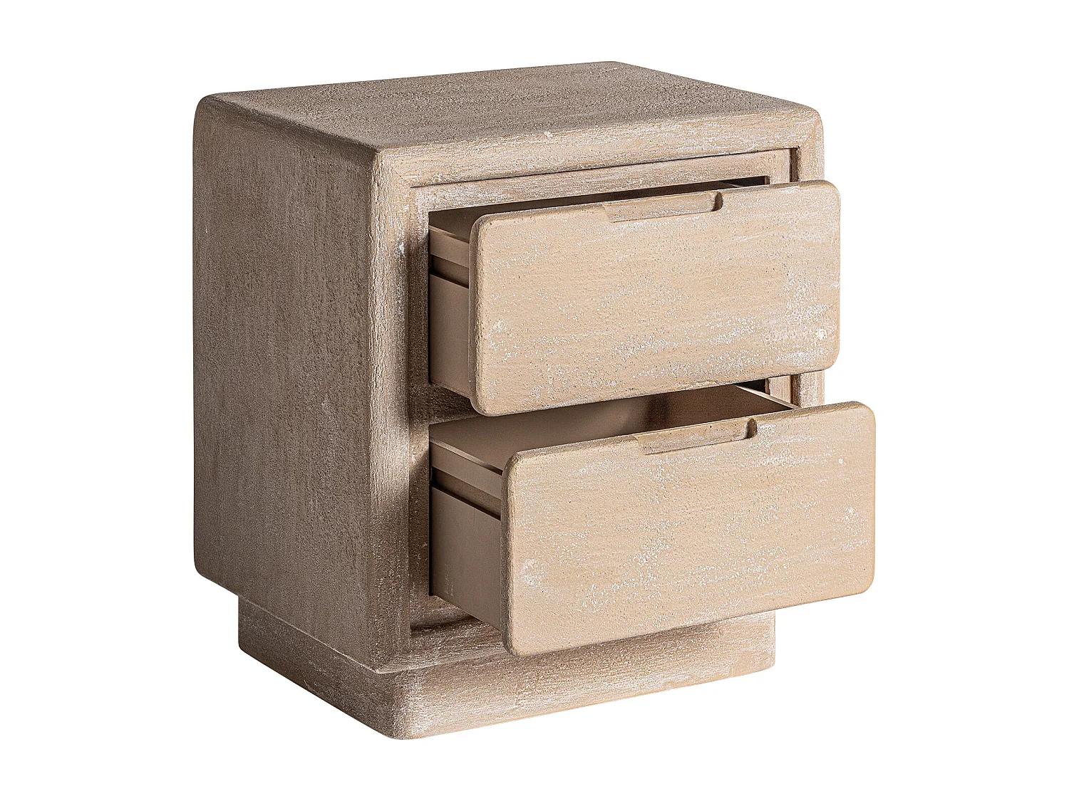 Table de chevet en bois mdf brun clair  en 48x36x53 cm