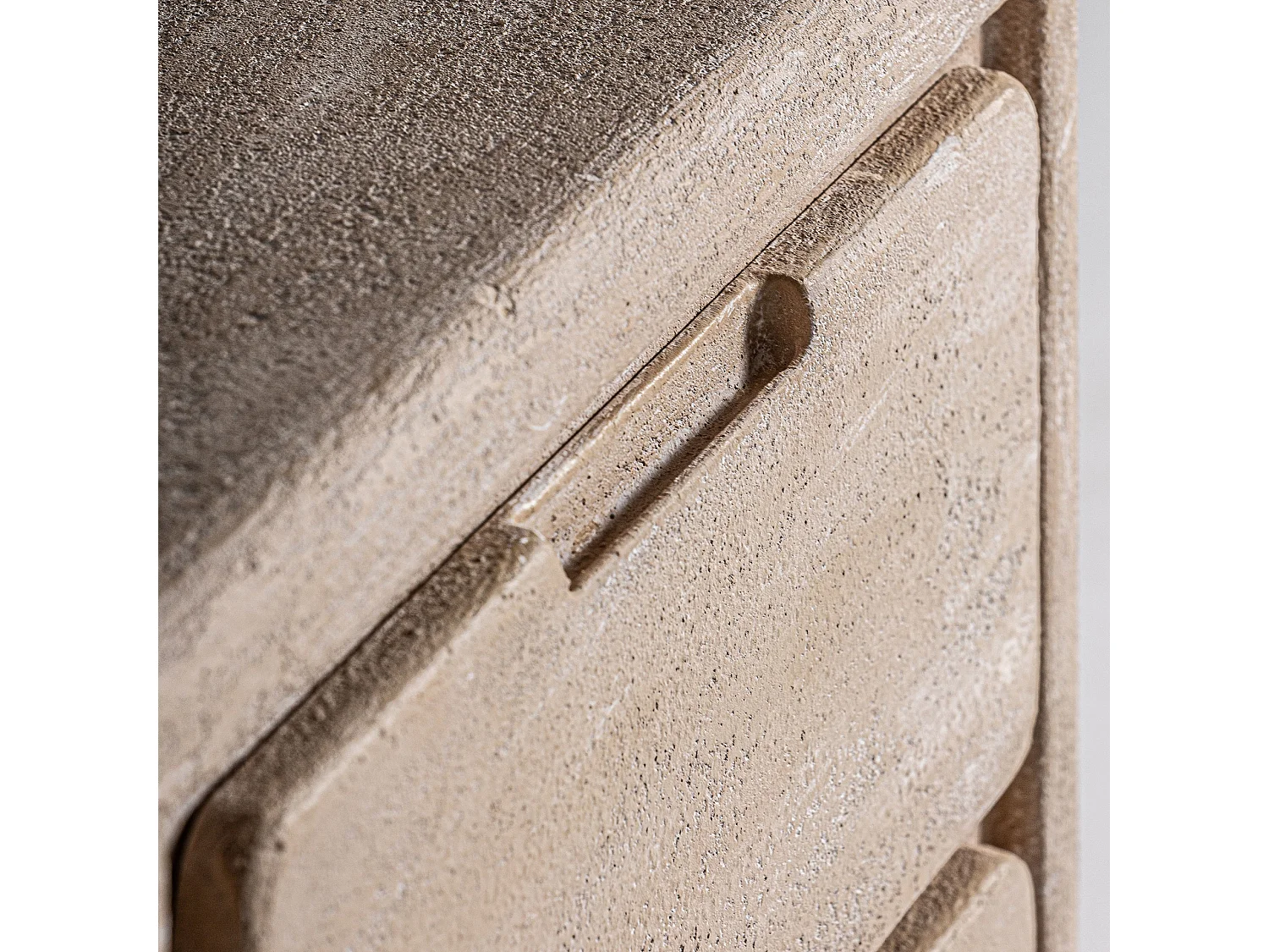 Table de chevet en bois mdf brun clair  en 48x36x53 cm