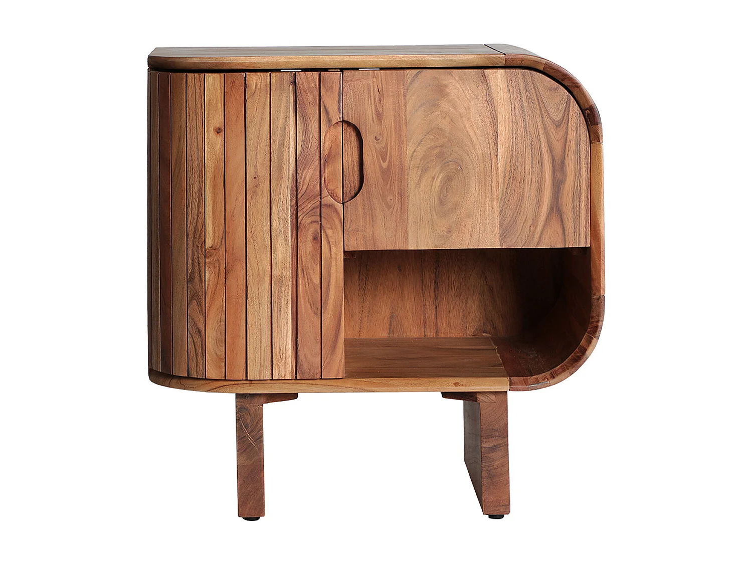 Table chevêt en bois d´acacia marron  en 55x35x55 cm