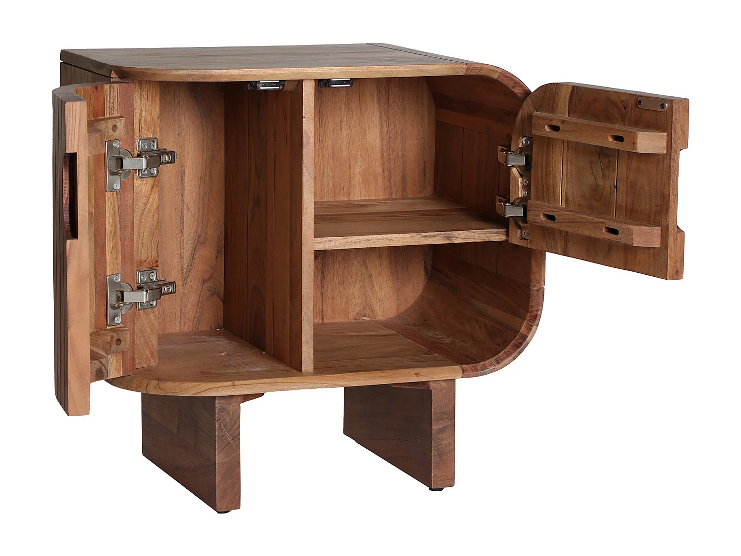 Table chevêt en bois d´acacia marron  en 55x35x55 cm