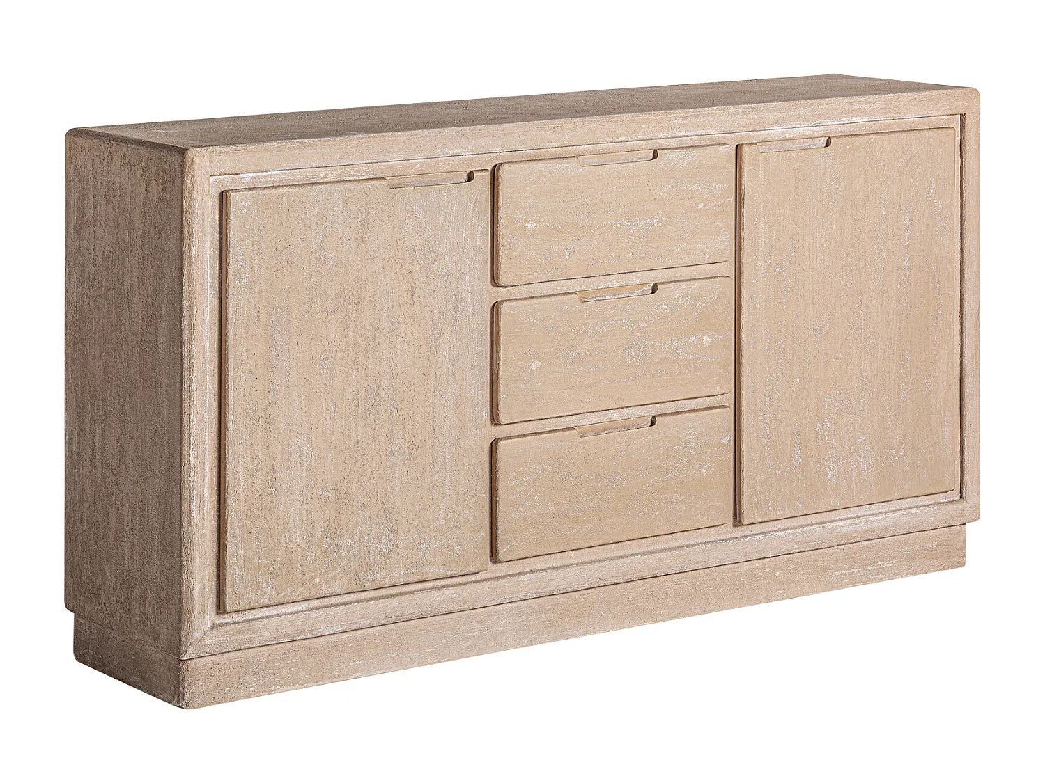Buffet en bois mdf brun clair  en 150x38x80 cm