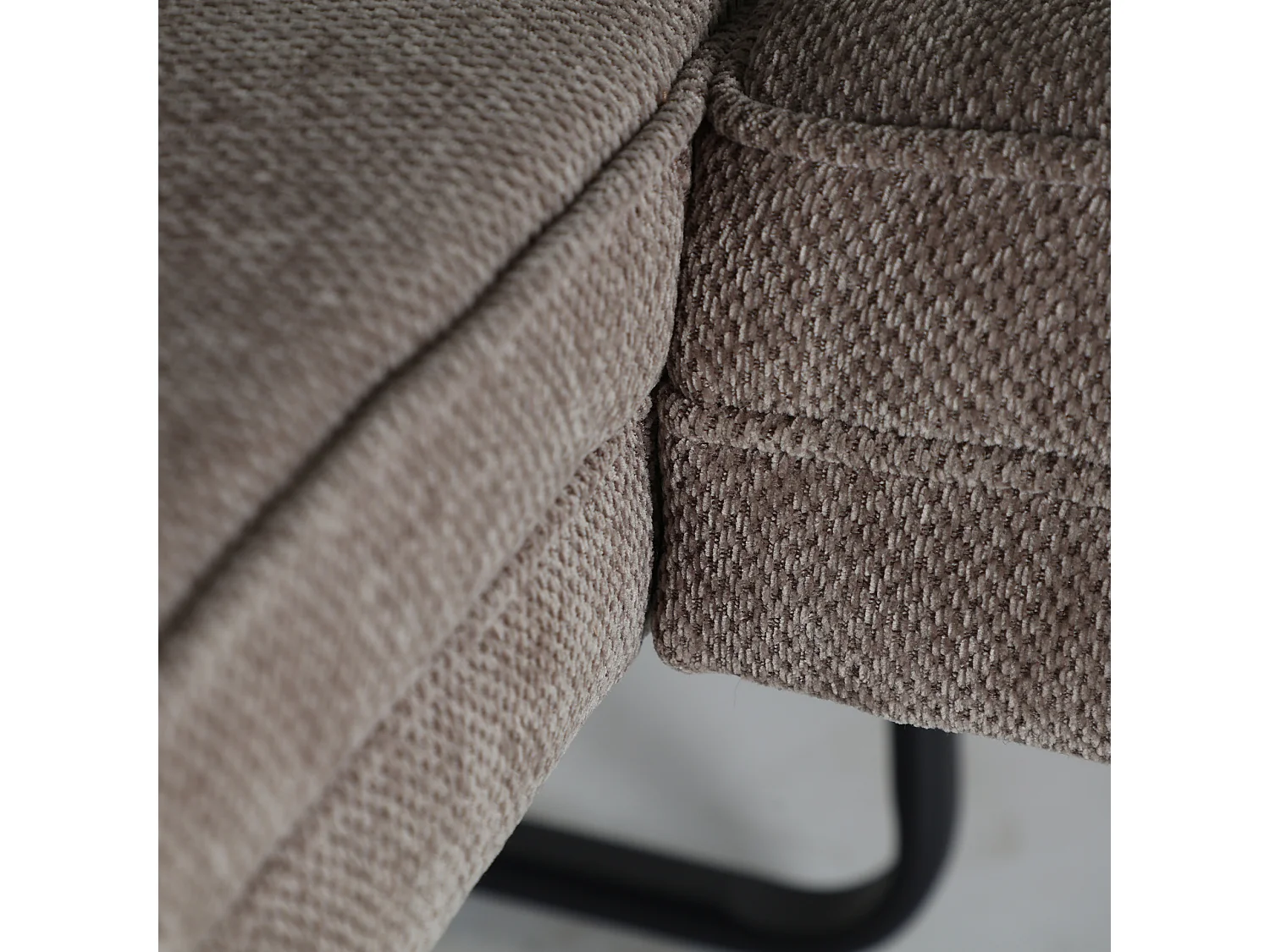 Sofa en polyester gris  en 215x178x89 cm