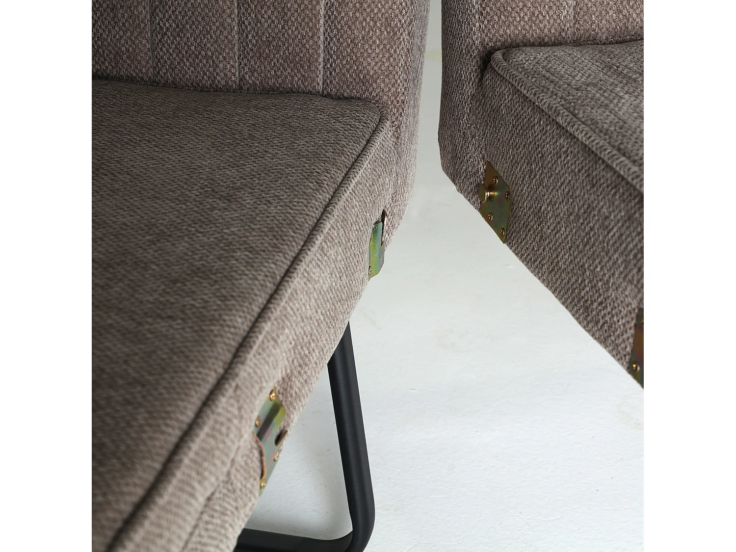 Sofa en polyester gris  en 215x178x89 cm