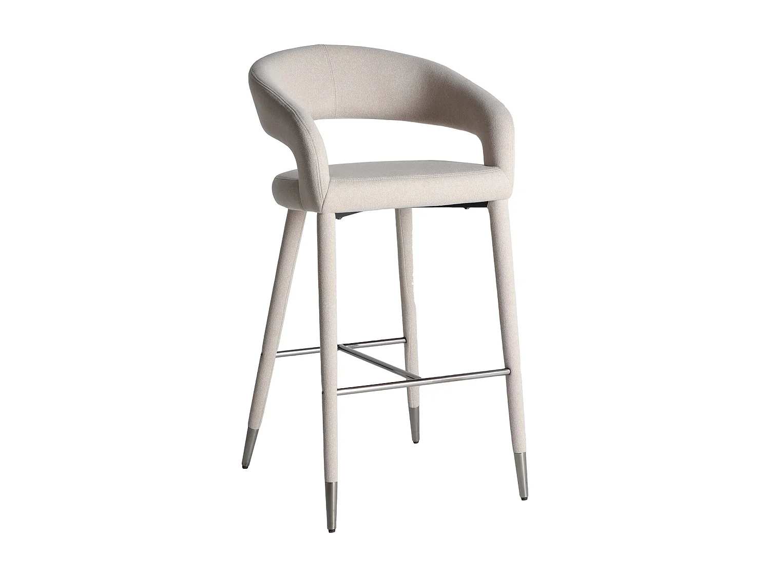 Tabouret en polyester blanc cassé  en 53x55x103 cm