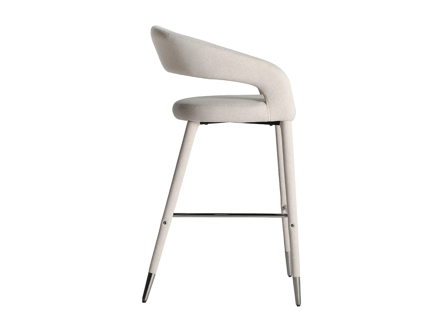 Tabouret en polyester blanc cassé  en 53x55x103 cm