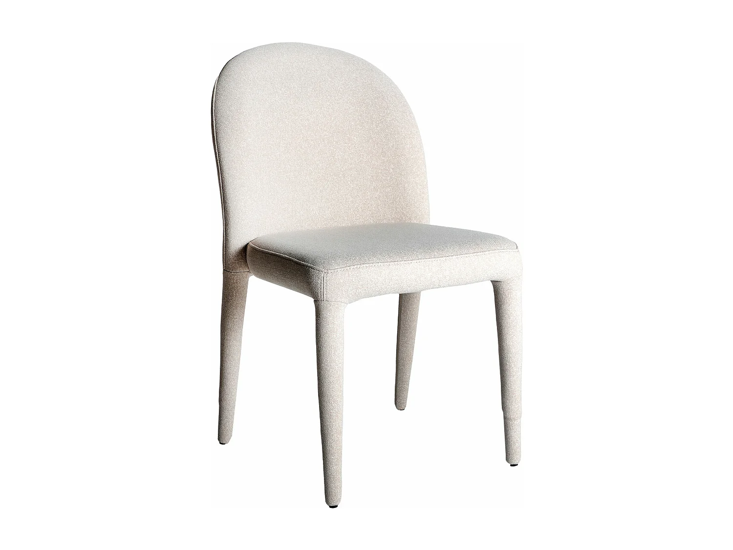 Chaise en polyester blanc cassé  en 50x61x86 cm - lot de 2