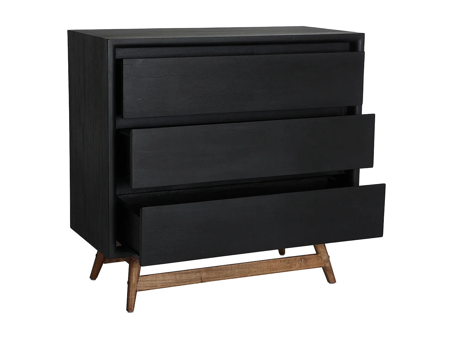 Commode en bois de mindi noir  en 90x40x86 cm