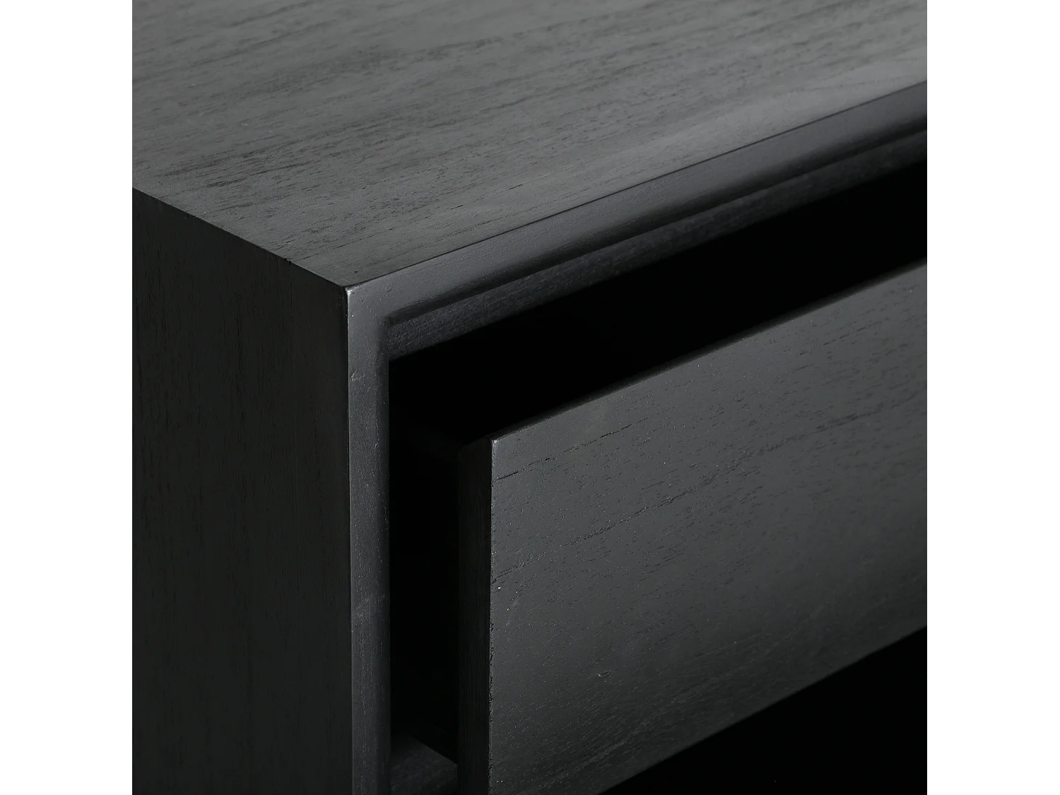 Commode en bois de mindi noir  en 90x40x86 cm