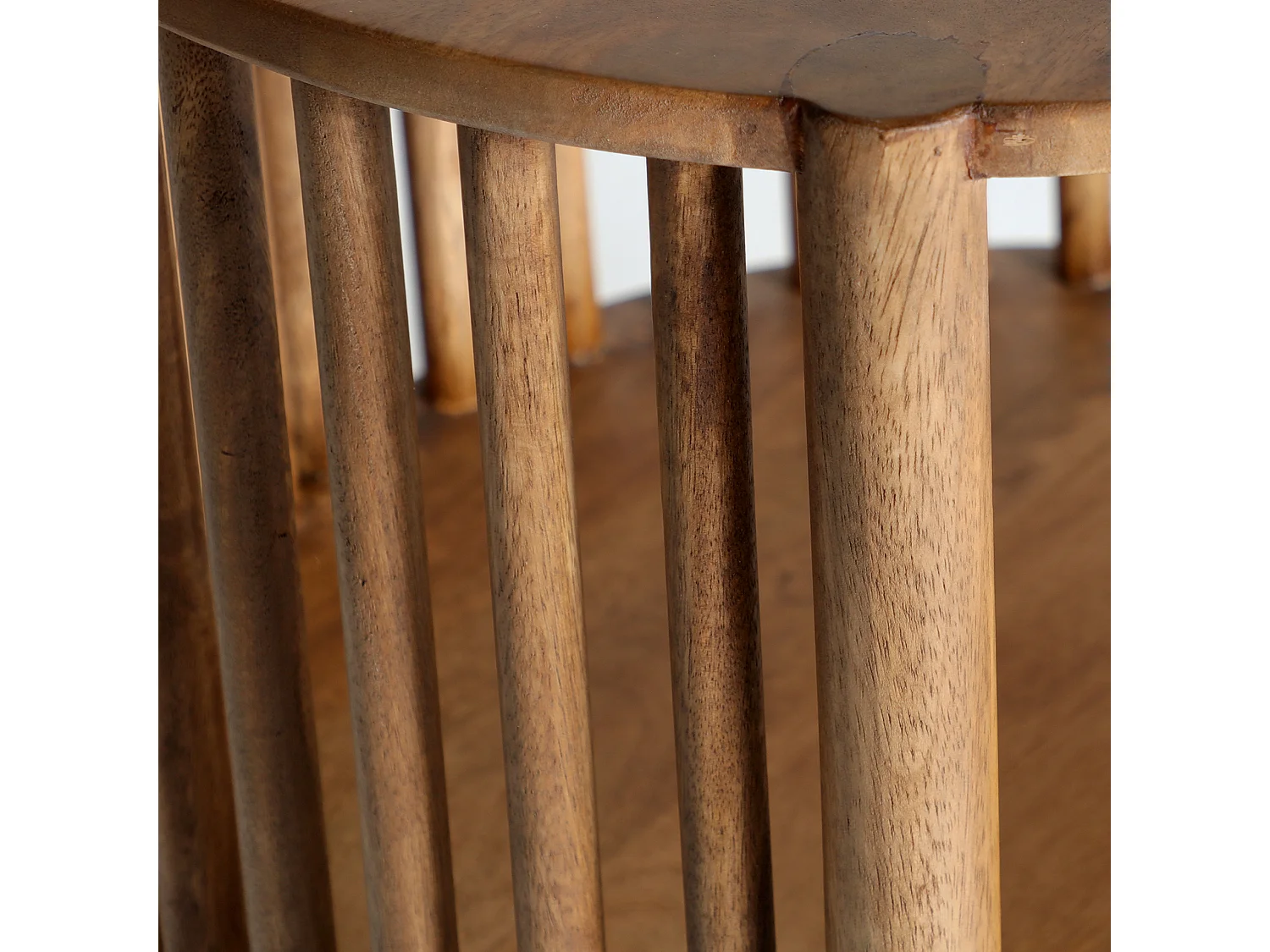 Table basse en bois de mangue marron naturel en 85x85x40 cm