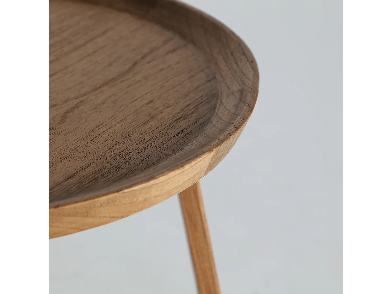 Table basse en bois de mindi marron naturel en 55x55x47 cm