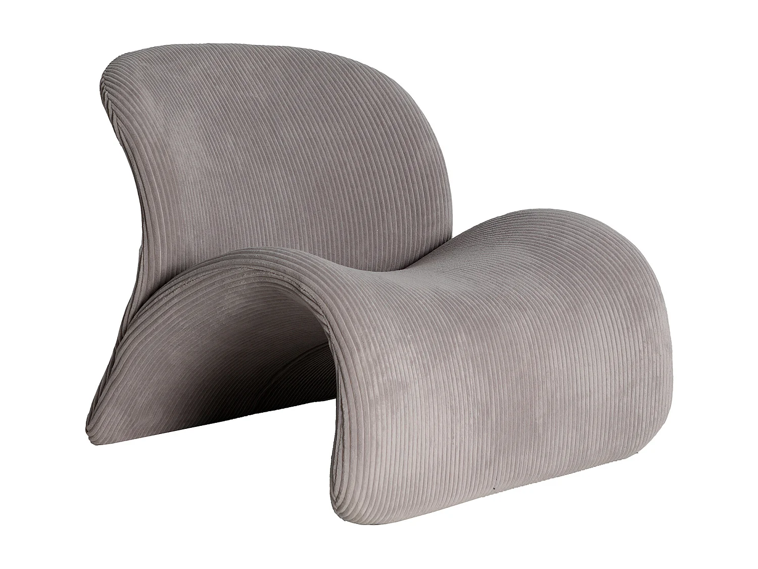 Fauteuil en polyester gris  en 90x77x69 cm