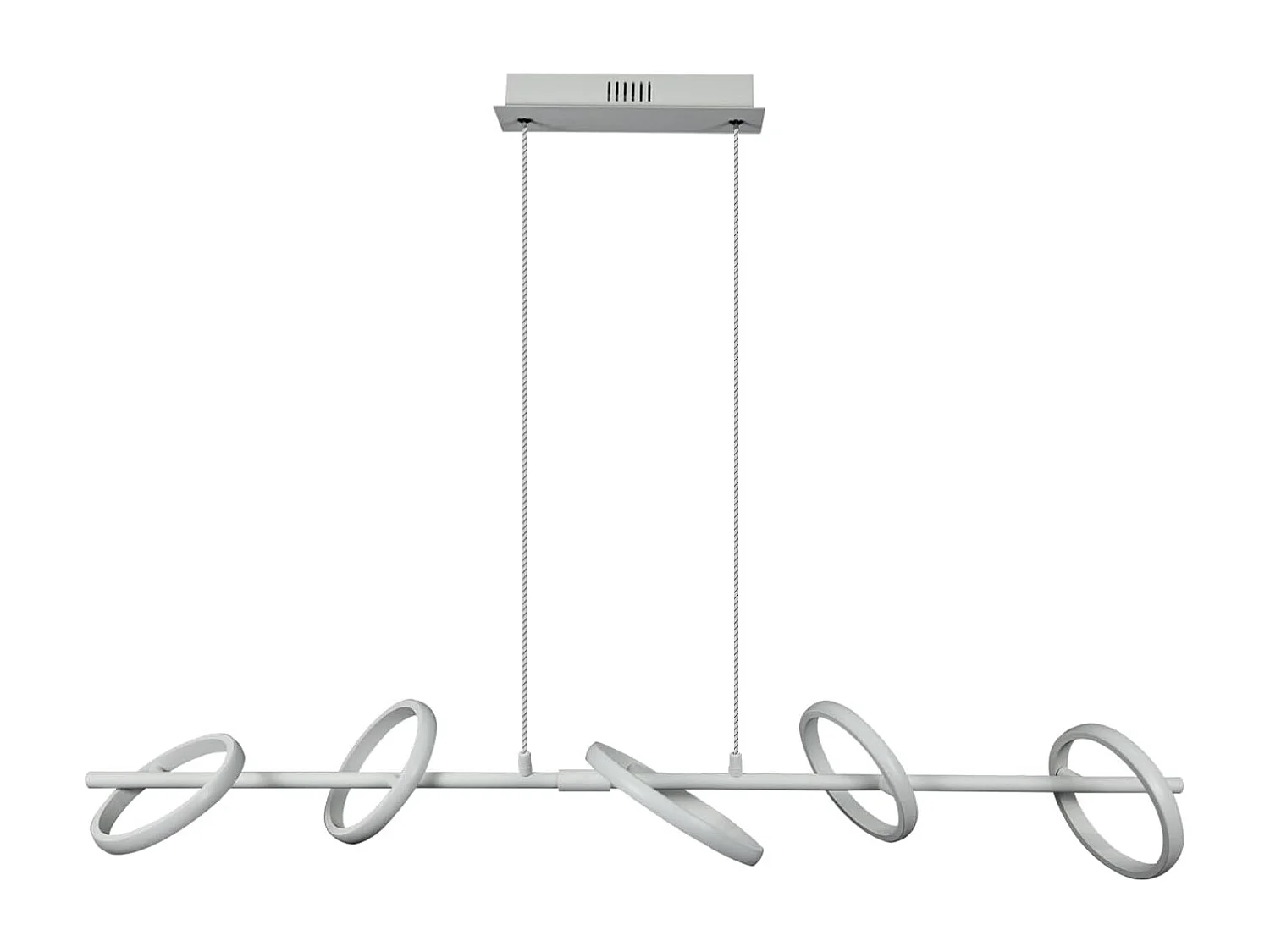 NETTLIFE Nowoczesna lampa wisząca LED o mocy 31 W ze zdejmowanymi obrotowymi pierścieniami, barwa ciepła biała 3000 K