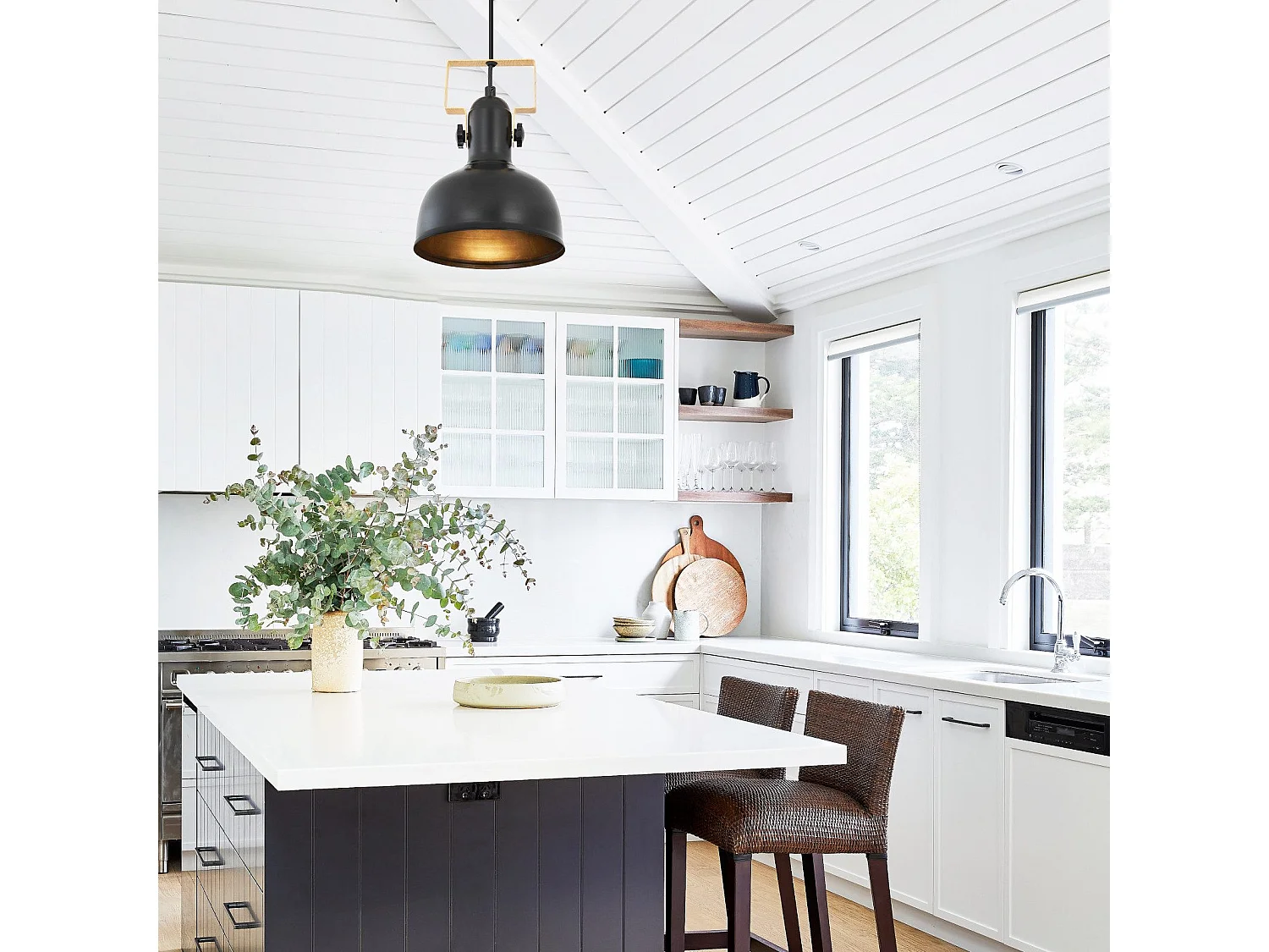 NETTLIFE Hanglamp E27 - Zwart - IJzeren - draaibaar Eetkamerlamp - Vintage - voor Eettafel | Slaapkamer | Keuken | Bar | Hal | Woonkamer - MAX.40W