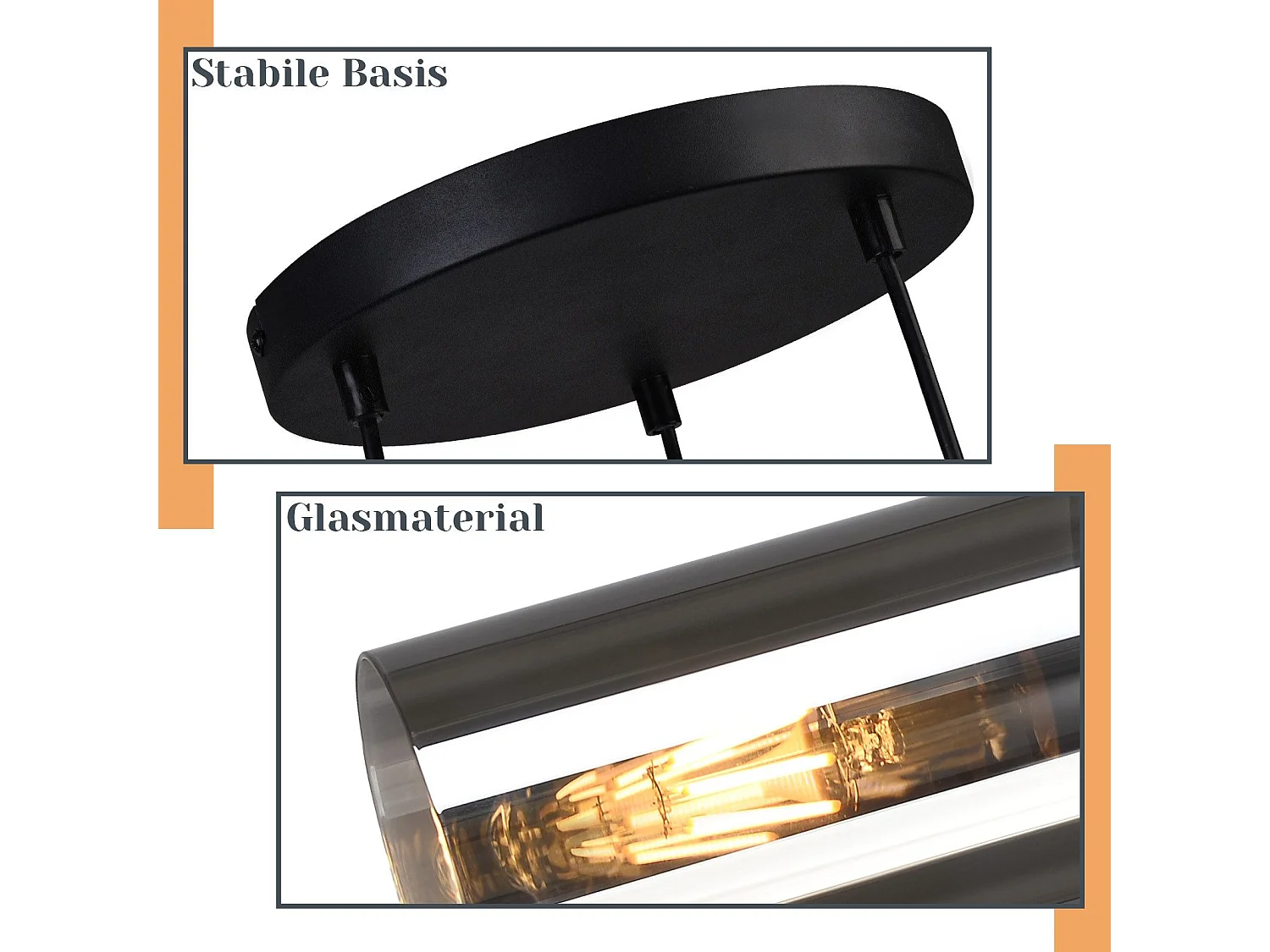 NETTLIFE Hanglamp glas - 3xE27 - rond - zwart - metalen - eettafel lampen voor trap slaapkamer - Zonder lichtbron