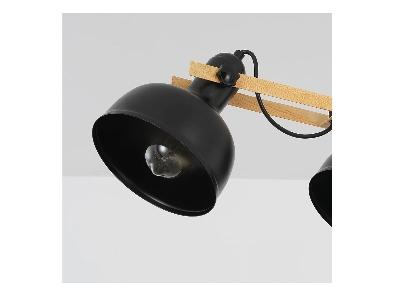 NETTLIFE Lámpara colgante vintage para comedor: 3 bombillas negras retro industriales E27 MAX.40W