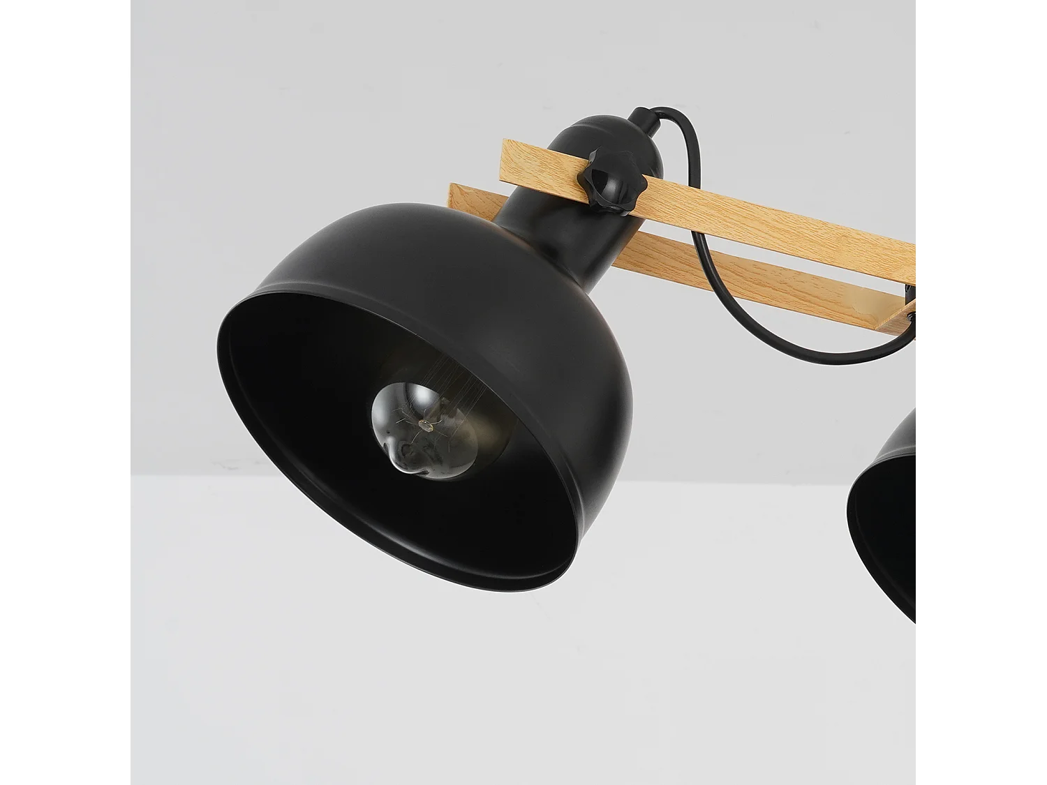 NETTLIFE Hanglamp E27 - 3-Lichts - Zwart - IJzeren - draaibaar Eetkamerlamp - Vintage - voor Eettafel | Slaapkamer | Keuken | Bar | Hal | Woonkamer - MAX.40W