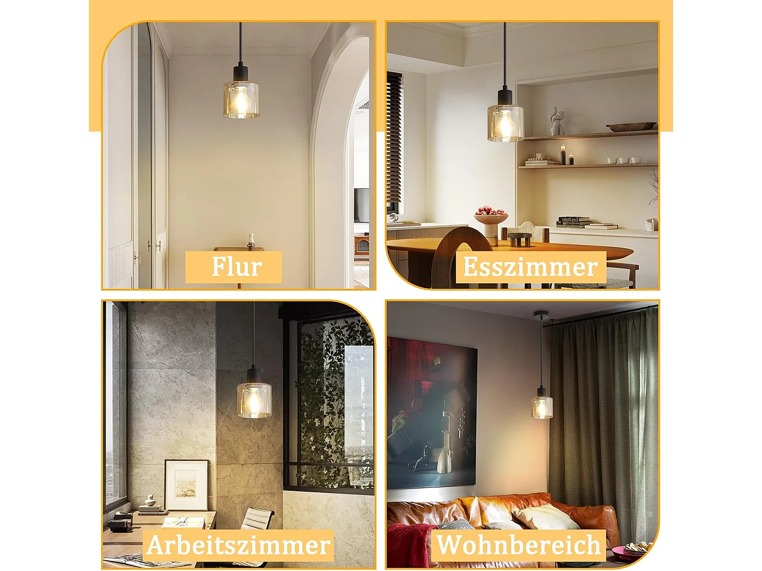 NETTLIFE Suspension table à manger lampe suspendue vintage suspension E27 suspension noire 1 ampoule rétro industriel