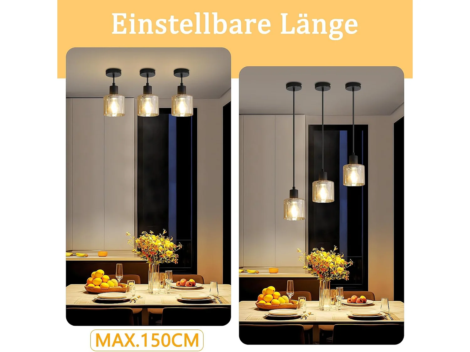 NETTLIFE Suspension table à manger lampe suspendue vintage suspension E27 suspension noire 1 ampoule rétro industriel