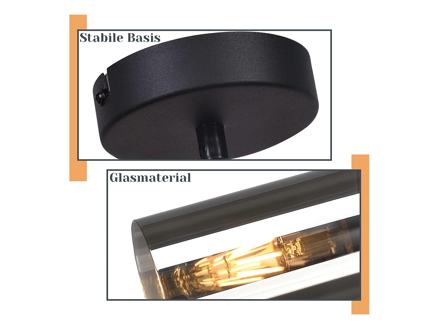 NETTLIFE Suspensión lámpara de suspensión negra E27 para cocina, vidrio negro, metal, 1 bombilla industrial moderna