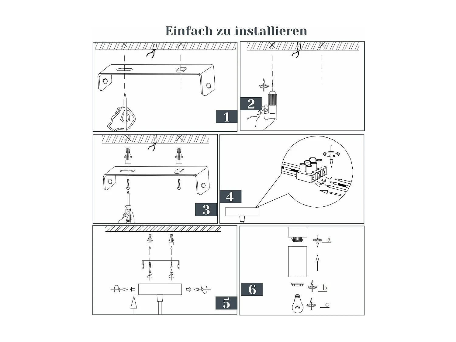 NETTLIFE Suspension lampe suspension noire E27 cuisine verre noir métal 1 ampoule industrielle moderne