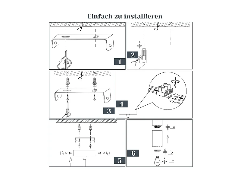 NETTLIFE Suspension lampe suspension noire E27 cuisine verre noir métal 1 ampoule industrielle moderne