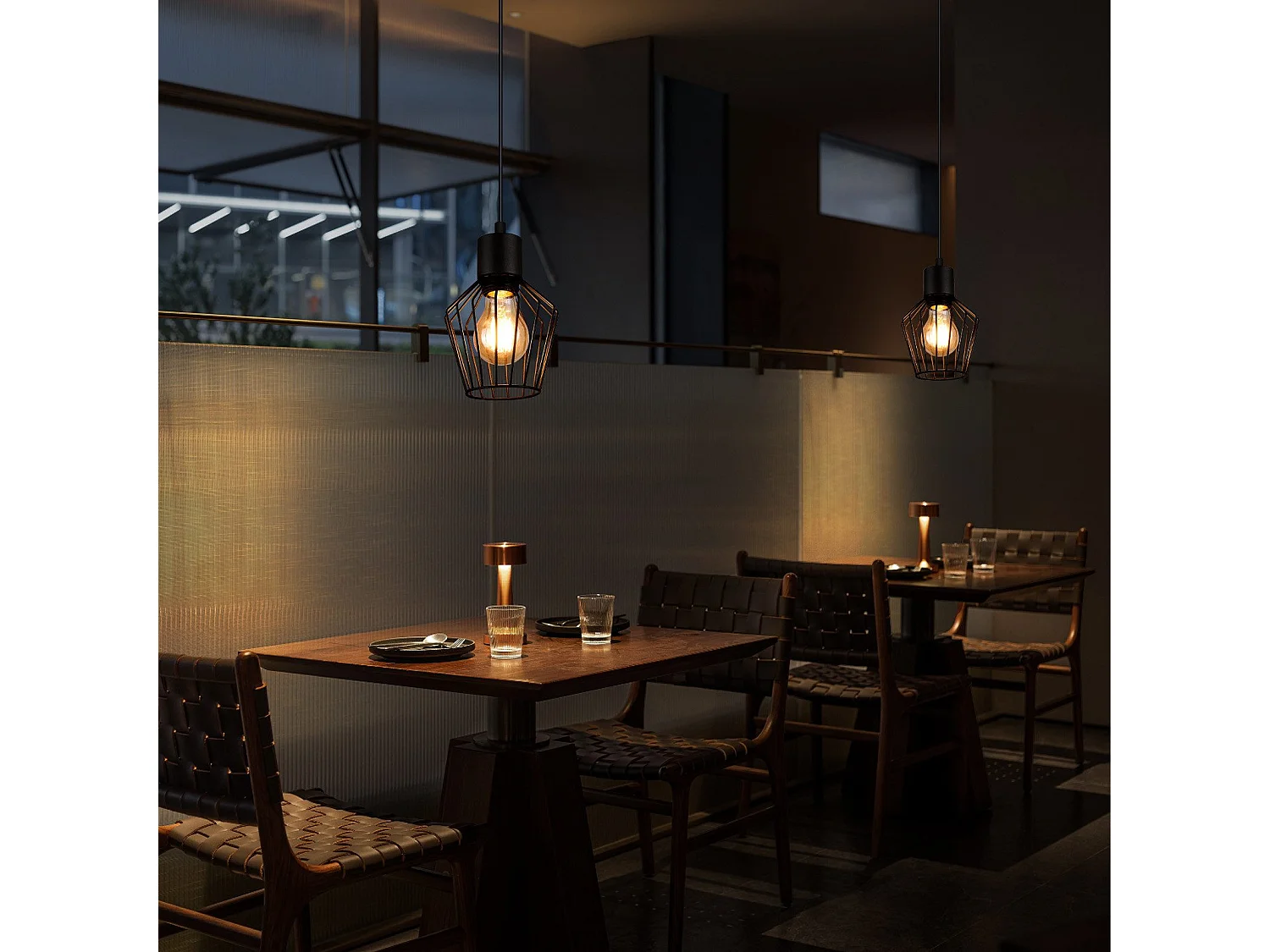 NETTLIFE Suspension table à manger suspension noire suspension E27 1 flamme métal