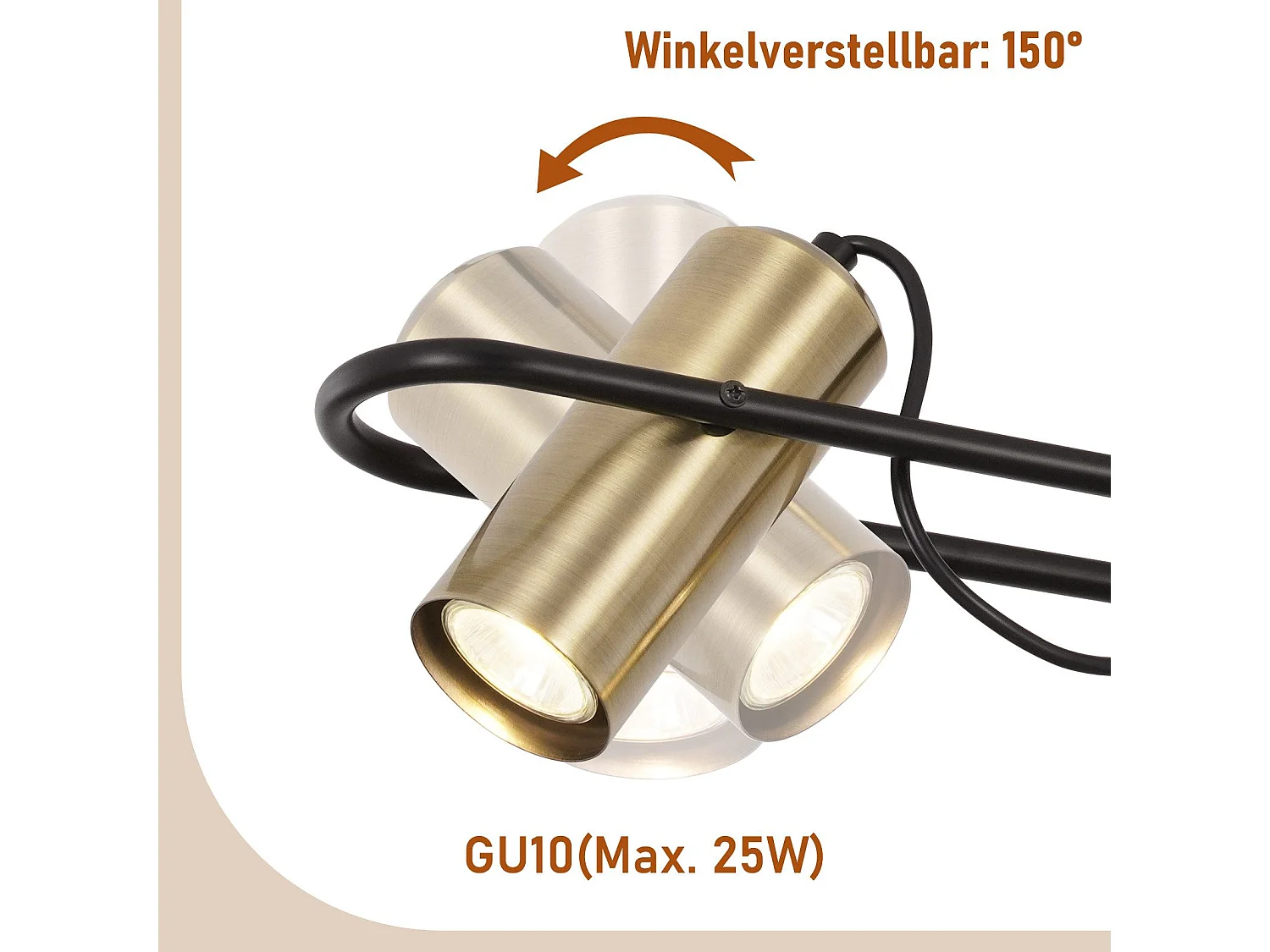 Vintage Esstisch Pendelleuchte 3-flammig Gold Esszimmerlampe Industriedesign Gu10