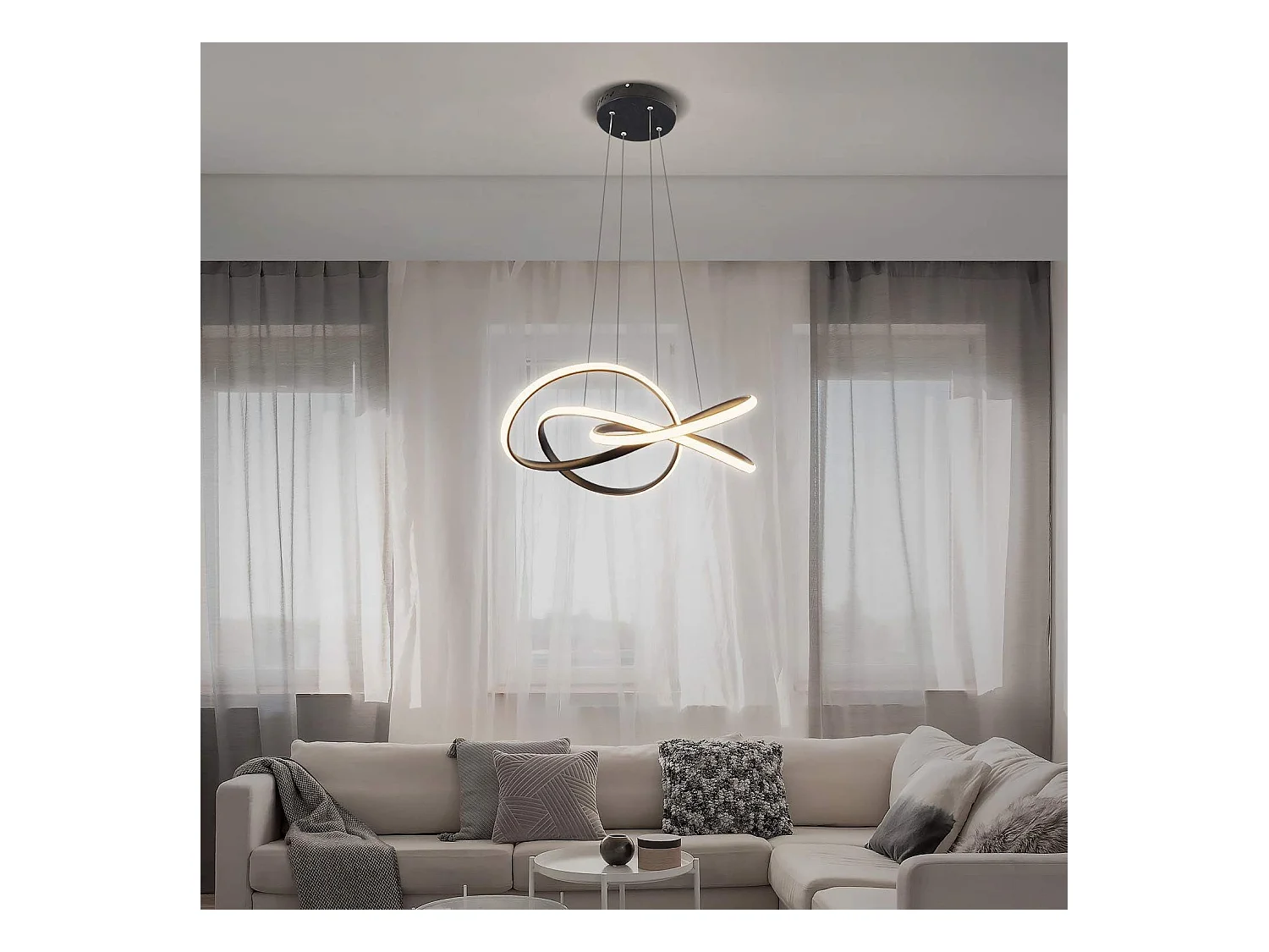 NETTLIFE Vintage 5-Flammen-Hängelampe Schwarz Höhenverstellbare Metall E27 Industrie Retro