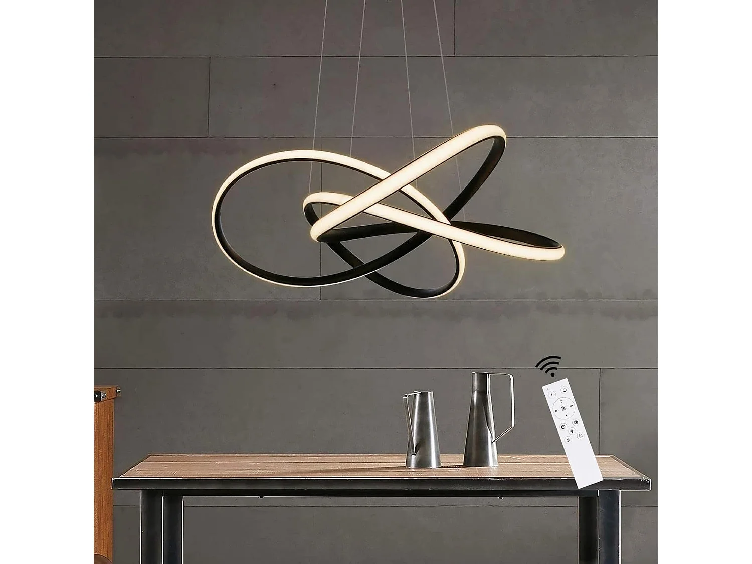 NETTLIFE Vintage Schwarze 5-flammige Pendelleuchte, höhenverstellbare Metall-Pendelleuchte, E27-Fassung, 62 W, ​​Industrie-Retro