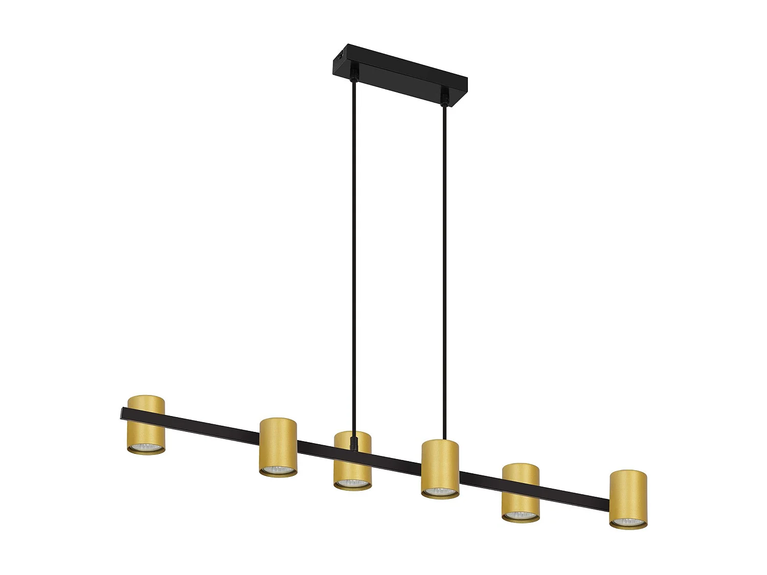 NETTLIFE Suspension table à manger lampe suspendue 6 ampoules noir GU10 métal industrielle
